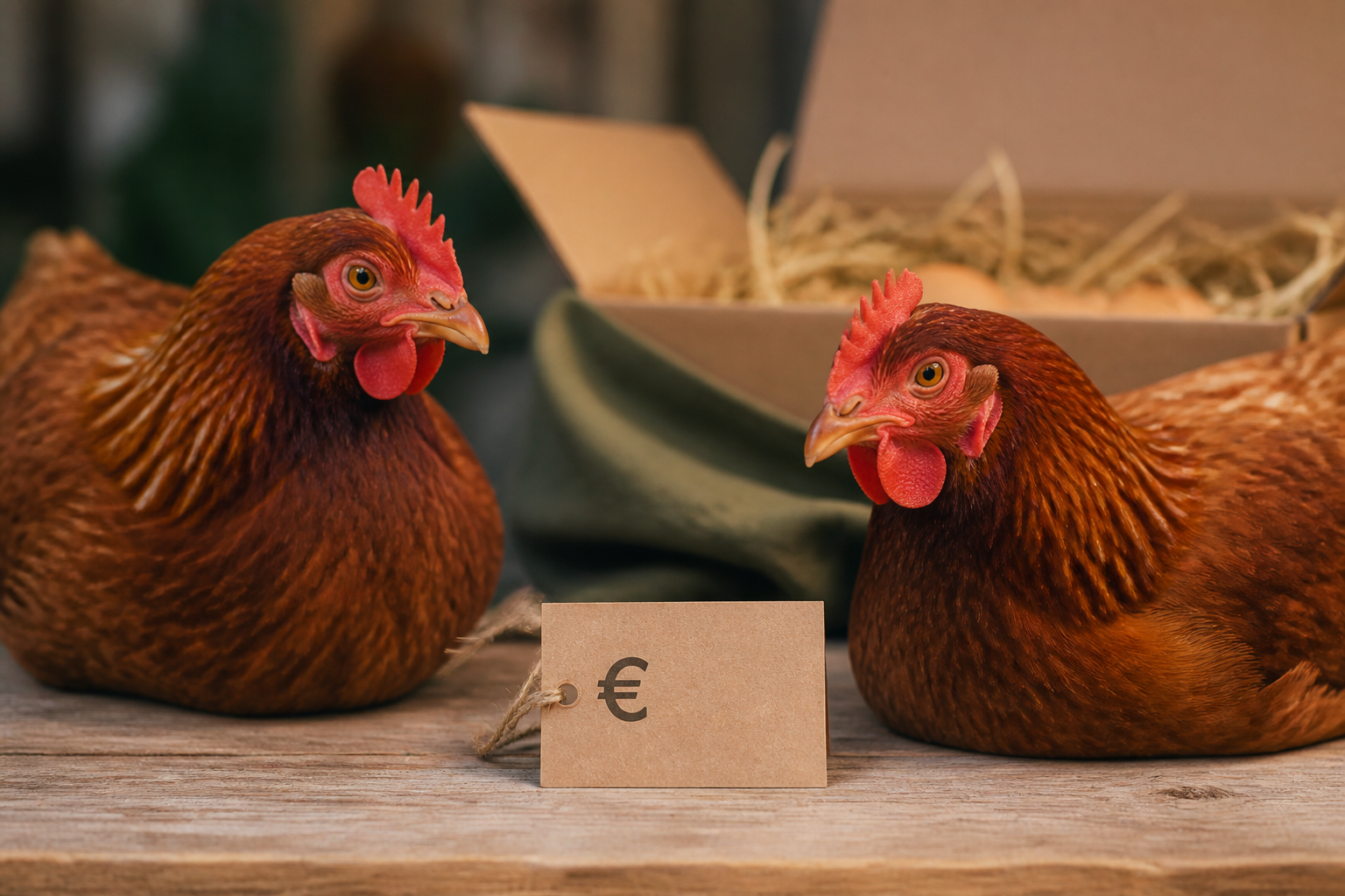 Poules pondeuses au jardin — distinctes du marché de la réforme industrielle