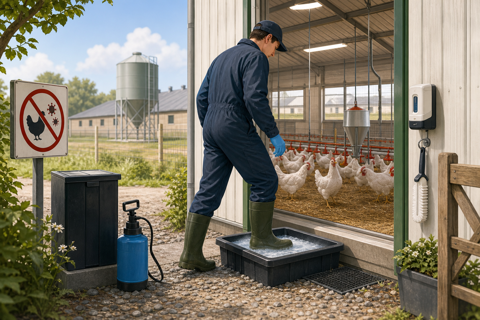 Biosécurité poulailler grippe aviaire