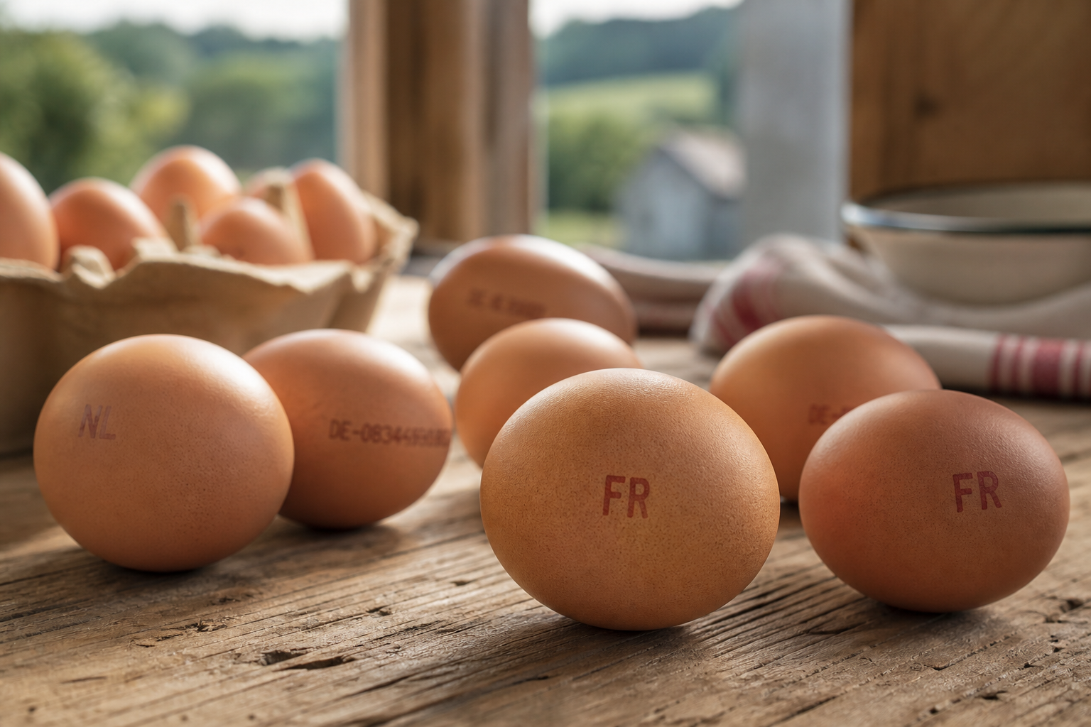 Œufs tamponnés code pays — importations UE août 2026