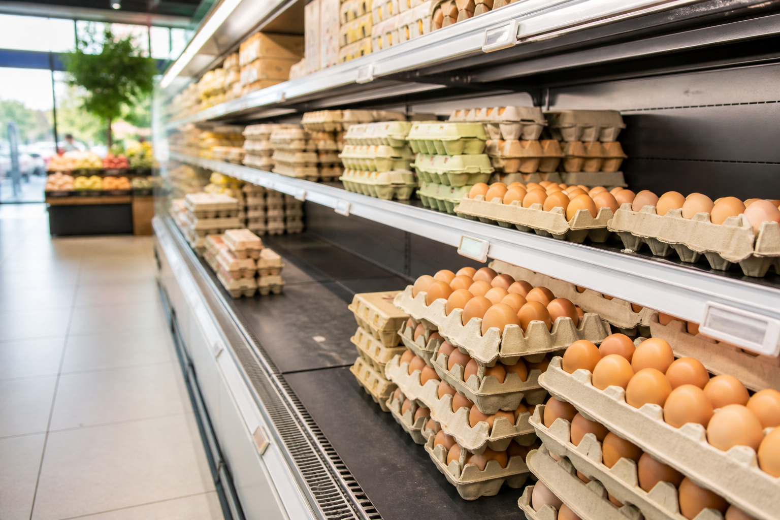 Rayon œufs supermarché — offres limitées mi-août 2026
