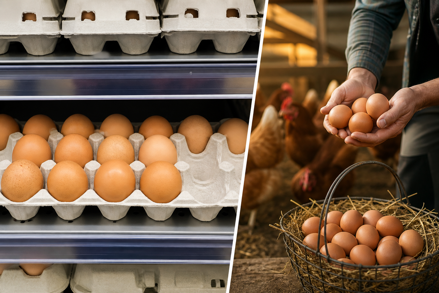 Œufs de poules pondeuses — cotation de gros, pas le jardin